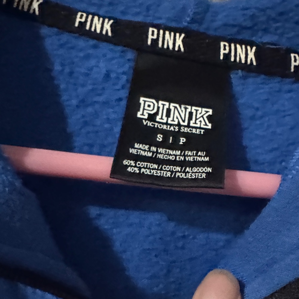 PINK Victoria's Secret Blue Hoodie - Picture 5 of 10
